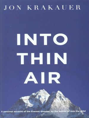 cover image of Into thin air